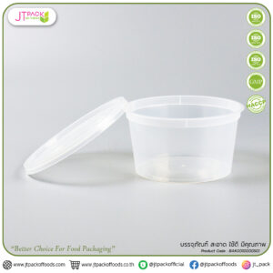 กล่องกลมสีใส+ฝาใส Microwave 16oz.(ORO-007-01)/RO (25ชุดx20ห่อ)(500ชุด/ลัง)