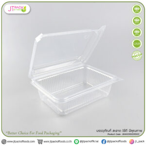 กล่องใสใส่อาหาร PPฝาติดกับตัว 750ml (1ช่อง) /JT-B99 (25ชิ้นx24ห่อ)(600ชิ้น/ลัง)