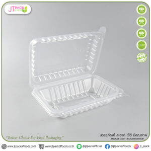 กล่องใสใส่อาหาร PPฝาติดกับตัว 450ml (1ช่อง) /JT-B916 (25ชิ้นx24ห่อ)(600ชิ้น/ลัง)