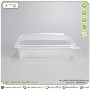 กล่องใสใส่อาหาร PPฝาติดกับตัว 650ml (1ช่อง) /JT-GO100 (25ชิ้นx24ห่อ)(600ชิ้น/ลัง)